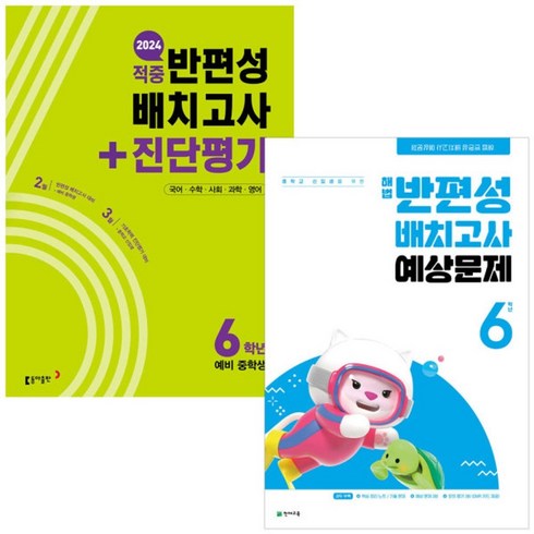 해법 반편성 적중 반편성 배치고사 6학년 (2024년) 예비중 예상문제 문제집 진단평가 참고서 책