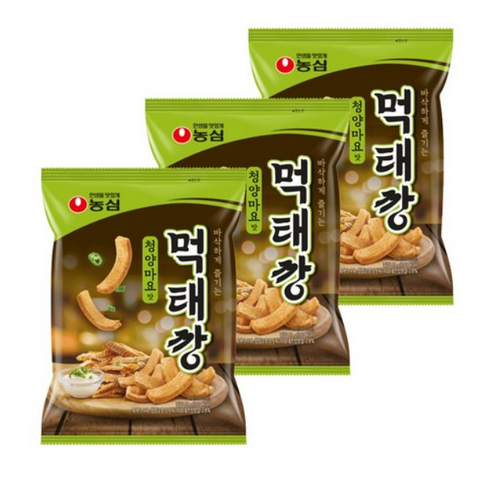 농심 먹태깡 청양마요맛, 3개, 60g