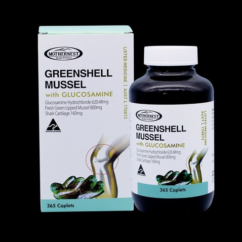 마더네스트 초록입홍합 글루코사민 상어연골 1500mg 365정 그린머슬 초록홍합 / Mothernest Greenshell Mussel 1500mg, 1개