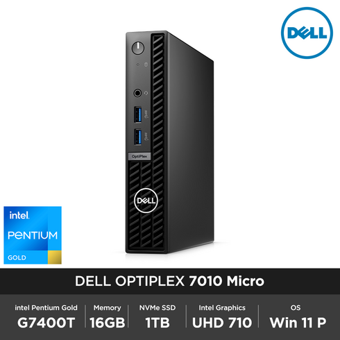 DELL 옵티플렉스 7010 Micro G7400T 16GB 1TB Win 11P 초소형 마이크로 데스크탑