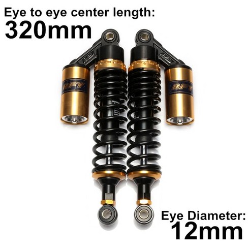혼다pcx쇼바세트 골드 블루 280mm 320mm 340mm 360mm 380mm 400mm 440mm 오토바이 에어 쇼크 업소버 리어 서스펜션 atv 쿼드 스쿠터 먼지 자전거, 협력사, m99-1-320mm