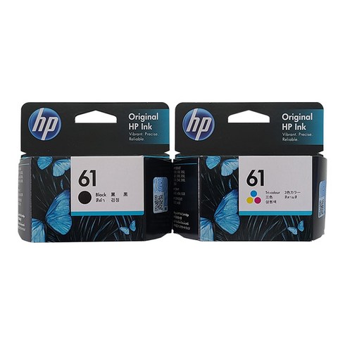 hp61세트 - HP NO.61 정품잉크 CH561WA CH562WA, NO.61 (흑백+칼라)세트/정품, 1개