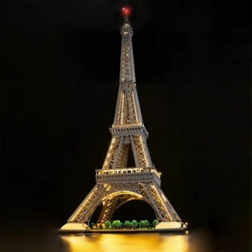 2024년 가성비 최고 레고 에펠탑 - 업그레이드 초대형 에펠탑 호환 레고 10307 어려운 고난이도 키덜트 두뇌휴식 조명 추가 가능, B.에펠탑+조명