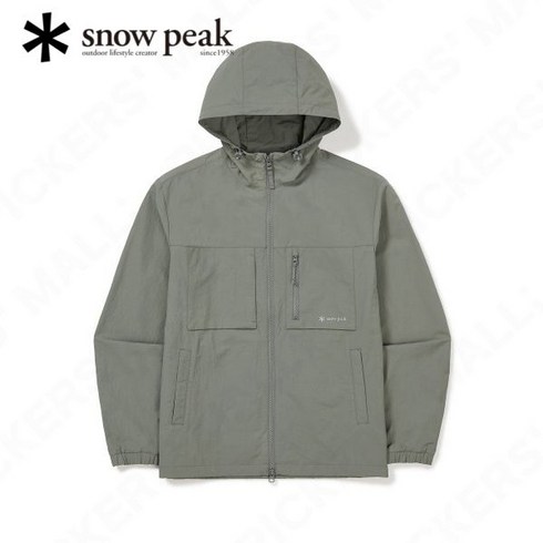 스노우피크 어패럴 SNOWPEAK APPAREL S23MMLWB50 타슬란 가슴 포켓 바람막이 Olive