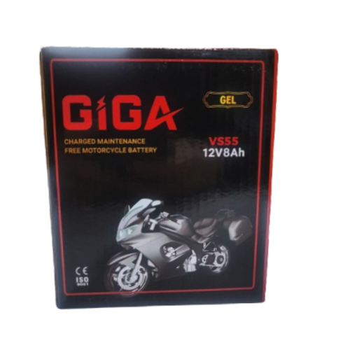 [12V 8Ah] 오토바이 배터리 GIGA VS55 PCX125 XMAX SCR 밧데리, 1개