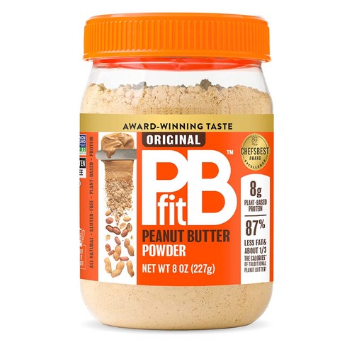 땅콩버터가루 - 베터바디푸즈 PB핏 피넛 버터 파우더 글루텐 프리 비건 프로틴, 1개, 227g