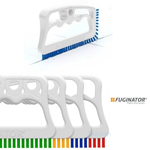 푸기네이터 - 푸기네이터 HACCP인증 화장실 청소솔 타일 청소 틈새브러쉬 창틀솔 틈새 청소솔, 1개, 화이트/레드