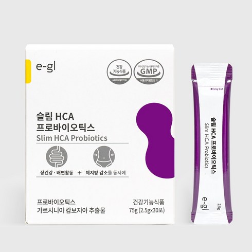 e-gl 이글 슬림 HCA 프로바이오틱스 30억보장 다이어트 질 유산균 30포, 75g, 3개