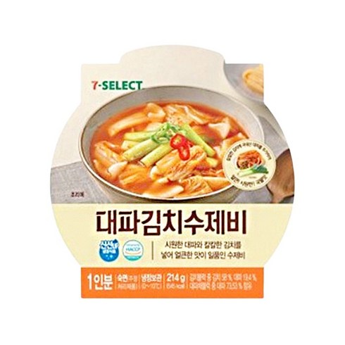 대파김치수제비, 4개, 214g