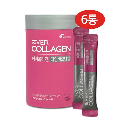 에버콜라겐 타임 15박스 - 에버콜라겐 타임비오틴 업 2박스 2개월 (60포) 상세설명 참조 없음, 6개, 90g