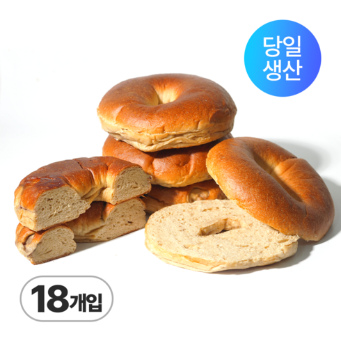 롤리훕 - 통밀 고단백 프로틴 오리지널 베이글(당일생산), 18개, 100g