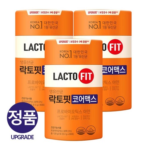 락토핏 종근당건강 생유산균 코어맥스, 110g, 3개