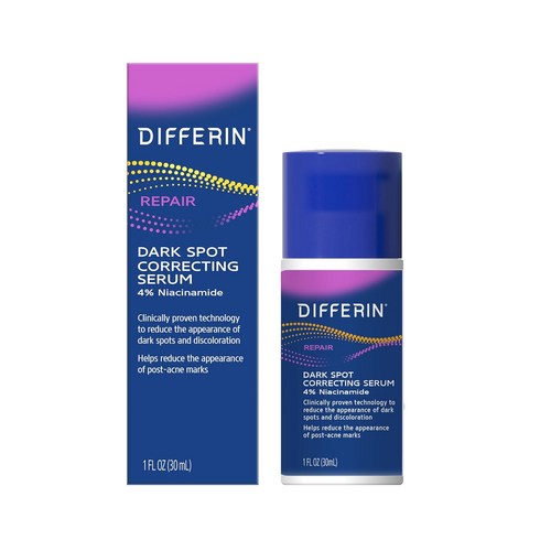 Differin 다크 스팟 코렉션 세럼 30ml / 화농성 염증성 여드름 잡티 흔적 흉터 개선 효과, 1개