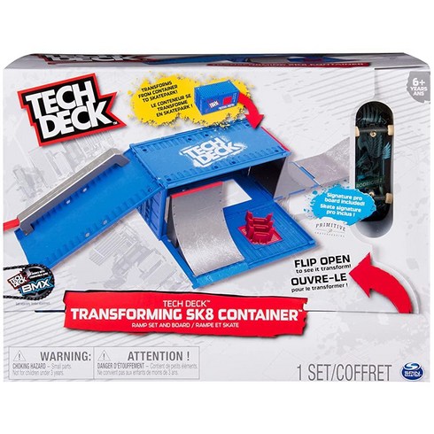 TECH DECK 전용 핑거보드가 변형 SK8 컨테이너 프로 모듈형 스케이트파크 6세, 디럭스 컨테이너