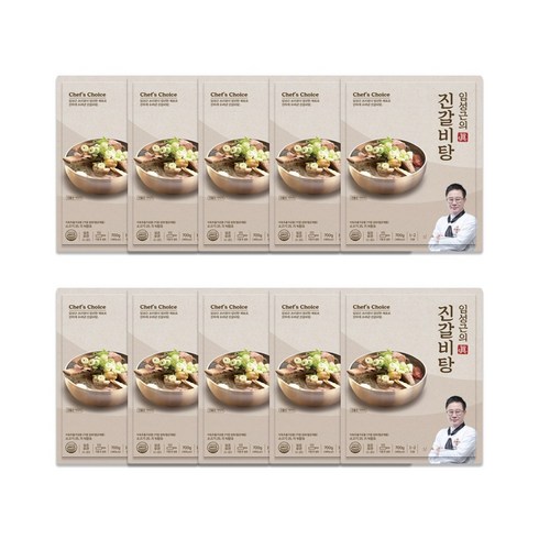 !!TV방송상품!! 임성근의 진 갈비탕 700g x10팩+얼큰다대기 양념장4팩, 10개