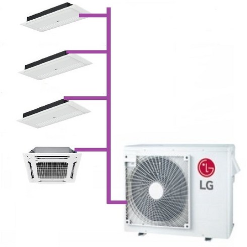 인천 서울 안양 일산 파주 안산 광명 LG멀티시스템에어컨냉난방 RPUW051S2S (5HP) 1way 6평3대+4way 18평