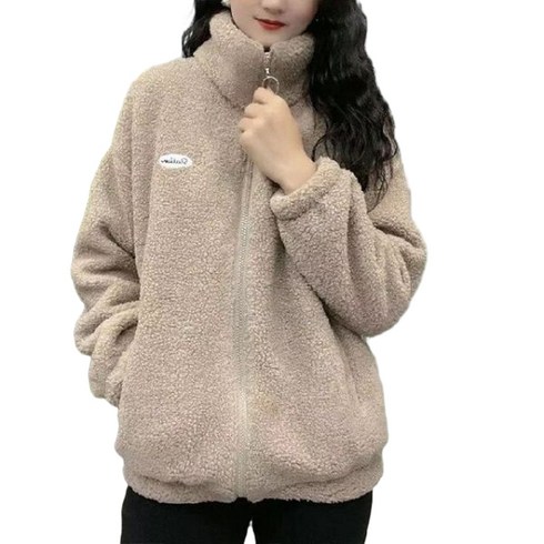 2023년 가성비 최고 리얼양털코트 - 여성 양털 울 자켓 겨울 양모 두꺼워지고 따뜻 두꺼운 코트