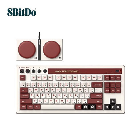 8Bitdo 레트로 기계식키보드 태블릿 PC 노트북 게임 오피스 공용 87키 3모드 연결, 그레이