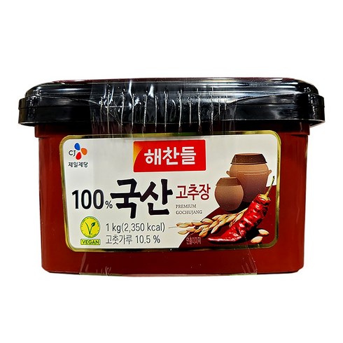 해찬들 100% 국산고추장 보통매운맛 1kg, 1개