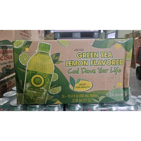 베트남음료 넘버원 레몬그린티 455mlx24ea(1박스) GREEN TEA 아시아마트, 24개, 455ml