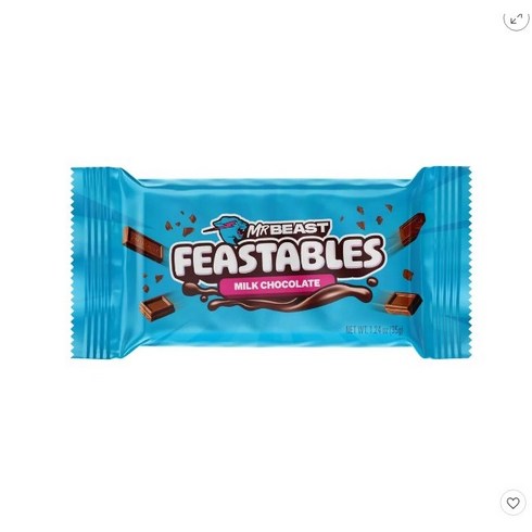 Feastables MrBeast 피스터블 미스터비스트 밀크초콜릿 바 35g X4팩 미국정품배송, 4개