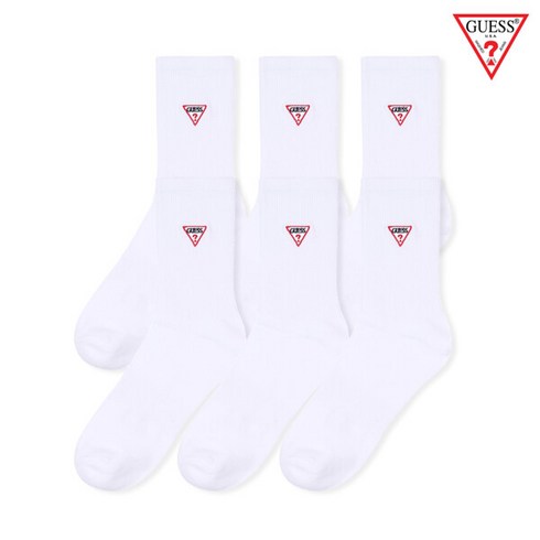 [무료배송/GUESS] 게스 남성 베이직자수 중목6족 화이트