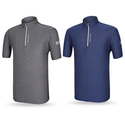 엑스트라스포티 텐션플러스 남성 반팔 집업 티셔츠 일상복 등산복 2개 세트 (A11LT027M)