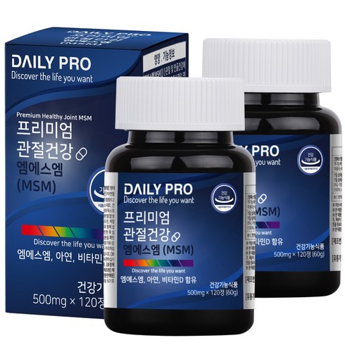 데일리프로 프리미엄 관절 건강 MSM, 120정, 2개