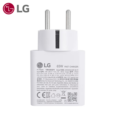 LG전자 그램 노트북 정품 충전기 어댑터 LP65WGC20P-EK W USB-C PD PPS 65W, LG 정품 C타입 65W 노트북 어댑터