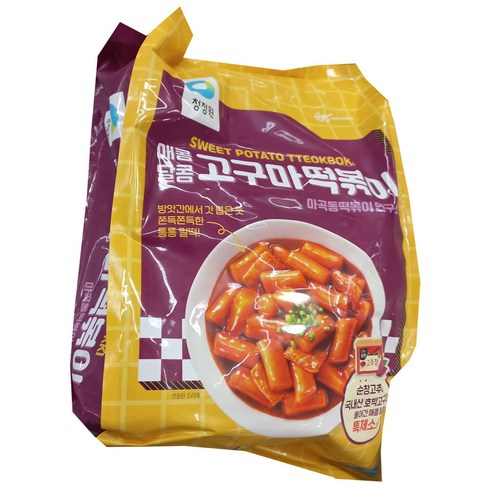 빨강고구마떡볶이 - 청정원 매콤달콤 고구마떡볶이 2 130g x 2 4 260g, 1개, 2.13kg