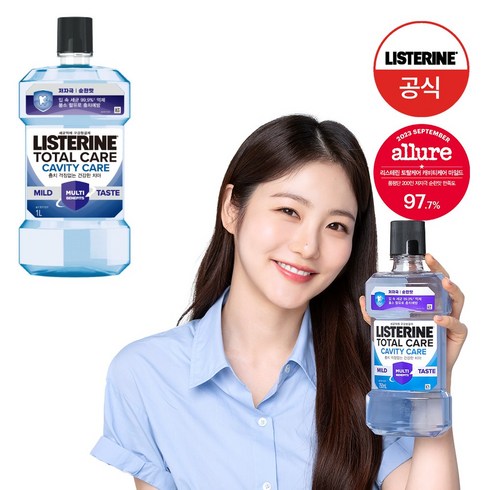 [NEW 충치케어] 리스테린 토탈케어 캐비티케어 마일드 구강청결제, 1개, 1000ml