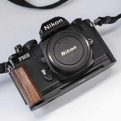 니콘 Nikon FM FM2 FM3A FE FE2 원목 그립 퀵 릴리스 우드 손잡이, 월넛+블랙 베이스