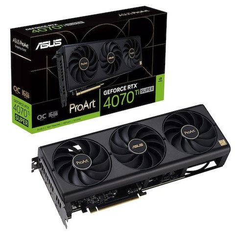 에이수스 ASUS ProArt 지포스 RTX 4070 Ti SUPER O16G OC D6X 16GB, PROART-RTX4070TIS-O16G