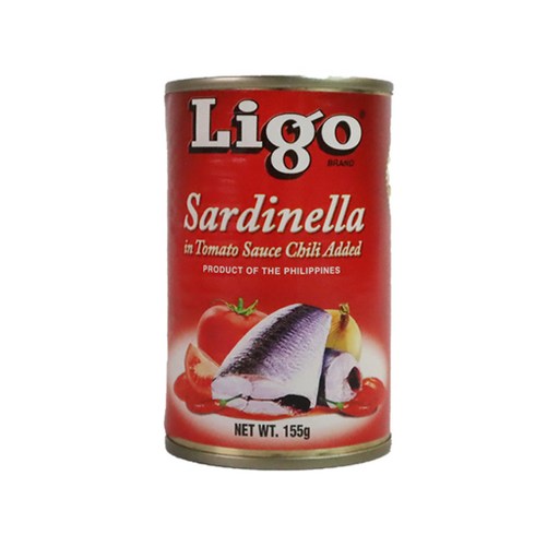Ligo Sardines in Tomato Sauce Chili 리고 사딘스 토마토 소스 칠리, 1개, 155g