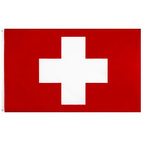 스위스국기 siwss flag 유럽 인테리어소품 인테리어 Schweiz Suisse Svizzera 중립국, 150x90cm, 1개