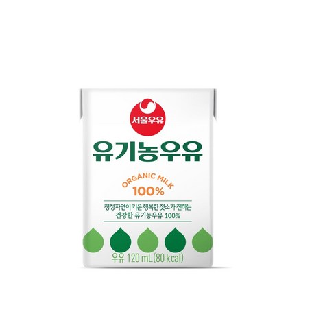 서울우유 멸균 유기농 우유, 120ml, 32개