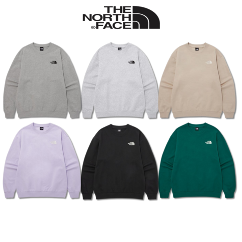 (매장정품) 노스페이스 남여 공용 코튼 맨투맨 스웻 티셔츠 에센셜 라운드 스웨트 셔츠