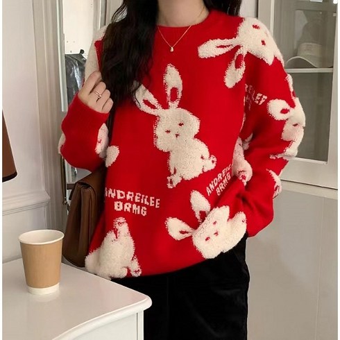 어반레이디 래비플 여성 라운드 니트