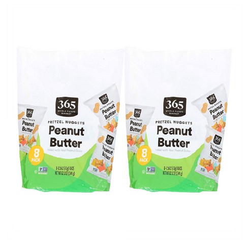 365바이홀푸드마켓 피넛버터 프레첼 너겟 43g 16팩 365 by Whole Foods Market Peanut Butter Pretzel Nuggets, 16개