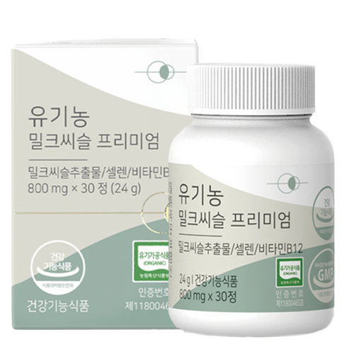 닥터마루 유기농 밀크씨슬 실리마린 간에좋은영양제 효능, 30정, 5개