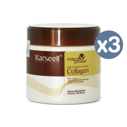 kanaks - karseell 카셀 콜라겐 마카 에센스 리페어 헤어 트리트먼트 500ml x3, 3개