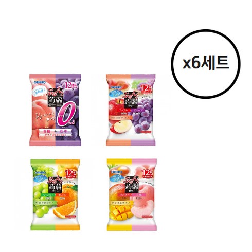 일본 오리히로 곤약젤리 8가지맛 총48개, 6세트