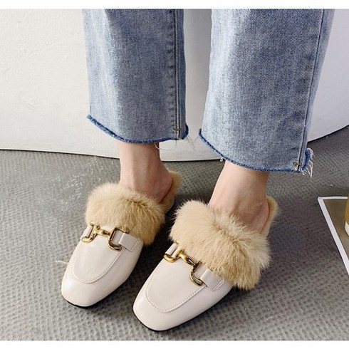 2023년 가성비 최고 털블로퍼 - 여성 겨울 뮬 슬리퍼 털 블로퍼