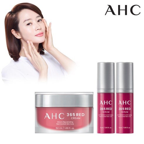 2023년 가성비 최고 ahc레드세럼 - [NEW] AHC 365 레드 크림 50ml+[증정] 레드 세럼 5ml 2개, 옵션선택:001G01)크림