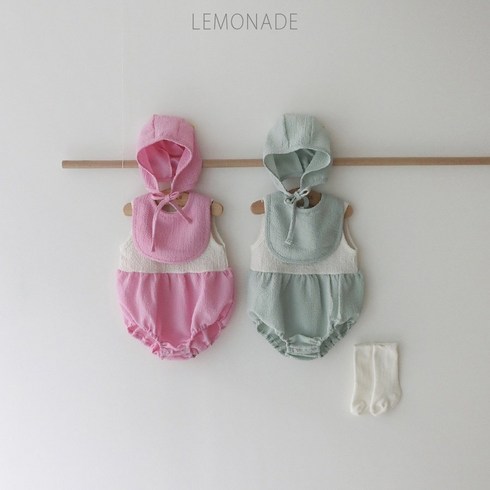레모네이드아기옷 - 레모네이드 여름 아기옷 아기의류 남여공용 파파야 3종 바디슈트 세트