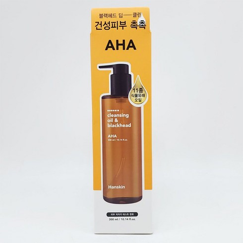 한스킨 클렌징 오일 앤 블랙헤드 아하(AHA) 300ml, 1개