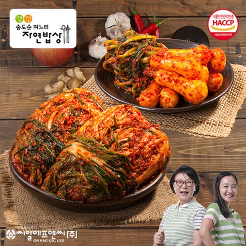 [찬들마루] 깐깐 송도순 포기김치 5kg + 총각김치 3kg, 1세트, 8kg