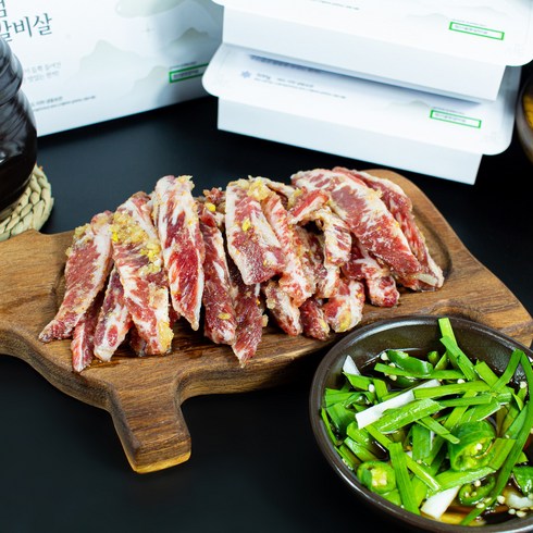 청산골왕갈비살 양념소갈비살 양념갈비살 500g, 양념 소갈비살 1팩 (500g), 1개