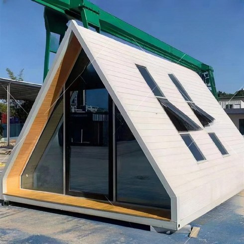 삼각형 목조 주택 홈스테이 경치 야외 이동식 캠핑 소나무 빌라 주택, 디자인다이어그램