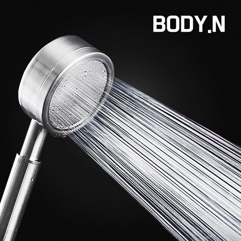워터폴알루미늄샤워기헤드 - 바디엔 풀 알루미늄 샤워기헤드, 8cm, 1개